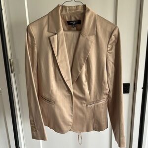 Nine West Tan Blazer Classic Suit Jacket